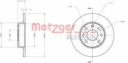 METZGER Disc frana OPEL CORSA C (F08, F68) (2000 - 2009) METZGER 6110450