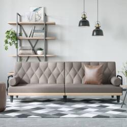 vidaXL Canapea extensibilă cu cotiere, gri taupe, textil (351942) Canapea