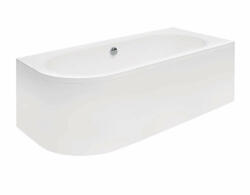 Besco Cada asimetrica Besco Avita 160x75 cm alb lucios cu montaj dreapta (#WAV-160-NP)