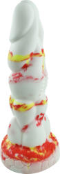 STD Dildo No. 13 Fantasy Beasts, Silicon Premium, Alb/Rosu, 21 cm