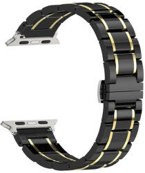  Bratara ceramica neagra cu auriu Apple Watch 42/44/45mm - 62543