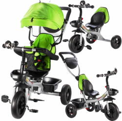 Majlo Toys 3 az 1 - ben tricikli forgatható üléssel S360 - zöld