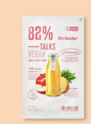 Missha Szövetmaszk Talks Vegan Squeeze Sheet Mask Skin Smoother - 27 g / 1 db