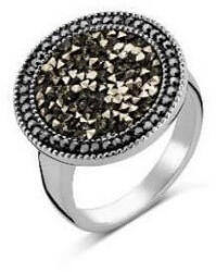 Victoria ezüst színű fekete köves gyűrű (VBNRZ11056) - eking