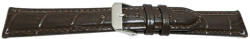  Curea maro inchis piele vitel model aligator captusita buget 20mm - 51986 - cureaceas