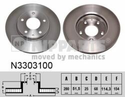 NIPPARTS Disc frana NIPPARTS N3303100 - piesa-auto