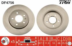 TRW Disc frana TRW DF4756 (DF4756) - automobilus