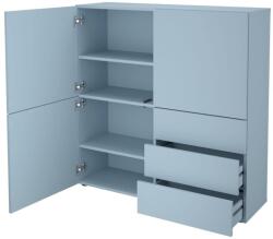 FMD Dulap cu 3 sertare și 3 uși, 99x31, 5x101, 2 cm, albastru 562-001E (444218)