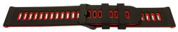  Curea silicon doua culori QR neagra cu roșu 20mm- 62208 - ceas-shop