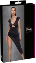 Cottelli Collection Party - aszimmetrikus, gyűrűs ruha (fekete)