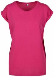 Build Your Brand Bluză lejeră cu mânecă scurtă pentru femei - Hibiscus roz | XS (BY021-1000308544)