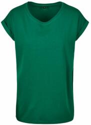 Build Your Brand Bluză lejeră cu mânecă scurtă pentru femei - Verde de pădure | M (BY021-1000296066)