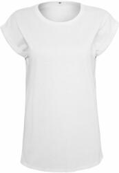 Build Your Brand Bluză lejeră cu mânecă scurtă pentru femei - Albă | 5XL (BY021-1000228151)