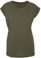 Build Your Brand Bluză lejeră cu mânecă scurtă pentru femei - Măslin | XL (BY021-1000228165)