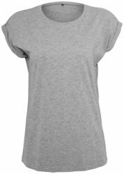 Build Your Brand Bluză lejeră cu mânecă scurtă pentru femei - Gri prespălat | 4XL (BY021-1000228146)