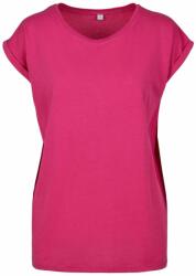 Build Your Brand Bluză lejeră cu mânecă scurtă pentru femei - Hibiscus roz | 5XL (BY021-1000296113)