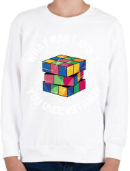 printfashion Rubik kocka - Gyerek pulóver - Fehér (12004674)