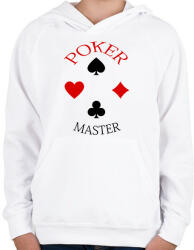 printfashion pokermaster_1 - Gyerek kapucnis pulóver - Fehér (13078535)