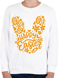 printfashion Happy Easter bunny - Gyerek pulóver - Fehér (13084528)