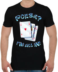 printfashion Póker - Férfi póló - Fekete (6103581)