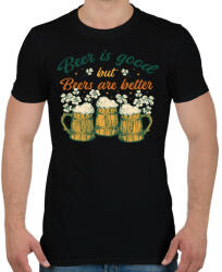 printfashion Sörös mottó - Férfi póló - Fekete (13093103)