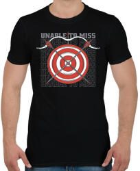 printfashion Íjászat - Férfi póló - Fekete (13065265)