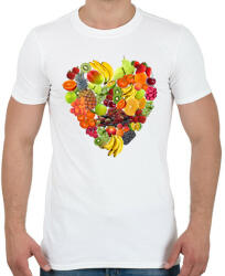 printfashion Gyümölcs-szív - Férfi póló - Fehér (12685291)