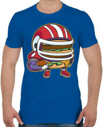 printfashion Burger amerikai focista - Férfi póló - Királykék (13090189)