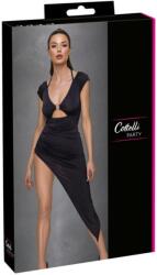 Cottelli Collection Party - aszimmetrikus, gyűrűs ruha (fekete) (27181541031) - vagyaim
