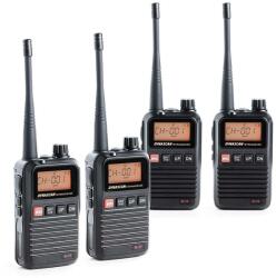 DynaScan Set 4 statii radio PMR portabile DYNASCAN R-10, 0.5W, 8CH, DCS, CTCSS, Radio FM (PNI-DYN-R10Q)