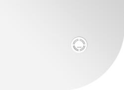 POLYSAN Sapho POLYSAN FLEXIA 110x80 cm öntöttmárvány íves zuhanytálca, balos, fehér 91261 (91261)