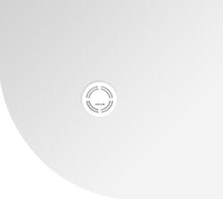 POLYSAN Sapho POLYSAN FLEXIA 90x80 cm öntöttmárvány íves zuhanytálca, jobbos, fehér 91231 (91231)