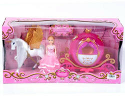 Magic Toys Hercegnő rózsaszín hintóval fényekkel és hangokkal játékszett MKK259611