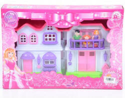 Magic Toys Rózsaszín családi villa bútorokkal és baba családdal MKK239811