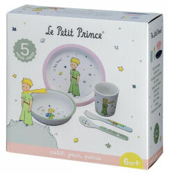  5 részes étkezési szett - Le Petit Prince pink - babastar