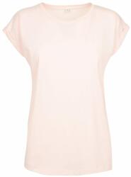 Build Your Brand Laza női póló felhajtott ujjakkal - Rózsaszín | XL (BY021-1000278553)