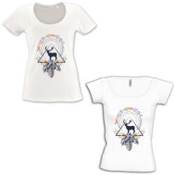 Szarvasi szimbólum - Mély kivágású & Csónaknyakú Női Póló (272254)