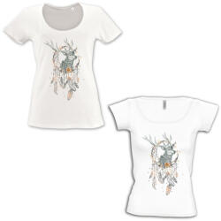  Szarvas Hold - Mély kivágású & Csónaknyakú Női Póló (478035)