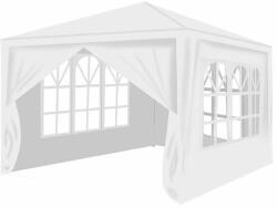 Selgot Pavilion de gradina, 3x3 m, 4 pereti laterali cu ferestre, Alb