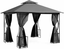 ModernHOME Cort Pavilion 3x3m pentru Curte sau Gradina cu Pereti si Plasa Anti Insecte, Gri