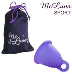 Me Luna Cupă menstruală cu inel, mărimea M, violet închis - MeLuna Sport Shorty Menstrual Cup Ring