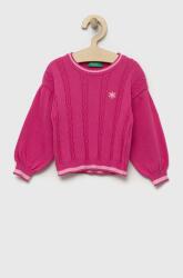 Benetton pamut pulóver rózsaszín, könnyű - rózsaszín 110
