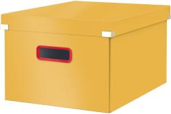 Leitz Cozy Click & Store Tárolódoboz, laminált karton, részben újrahasznosított, összecsukható, fedéllel, 28x20x37 cm, borostyán sárga (LZ53480019)