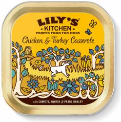 Lily's Kitchen Lily's Kitchen Casserola Tray cu Pui si Curcan, 150 g