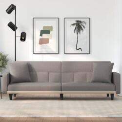 vidaXL Canapea extensibilă, cu perne, gri taupe, material textil (351880) Canapea