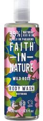 Faith in Nature Gel de dus natural hidratant cu trandafir salbatic, 400ml, Faith in Nature