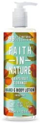 Faith in Nature Lotiune vegana pentru corp si maini cu grapegruit si portocala, 400ml, Faith in Nature