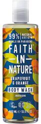 Faith in Nature Gel de dus natural energizant cu grapefruit si portocala, 400ml, Faith in Nature