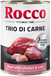 Rocco Rocco Classic Trio di Carne 6 x 400 g - Vită, pui & vițel