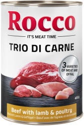 Rocco Rocco Pachet economic Classic Trio di Carne 24 x 400 g - Vită, miel & pasăre